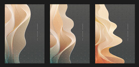 抽象线条三联画
