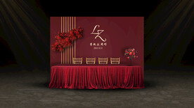 红色婚礼签到区