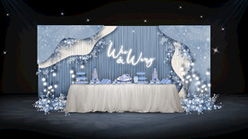 蓝色婚礼甜品区