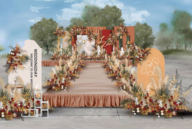 户外咖色仪式区