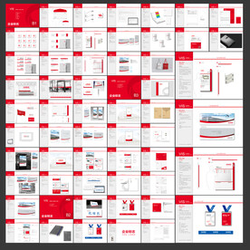 红色企业VIS模板