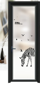 高清分层透明底平开门写真图