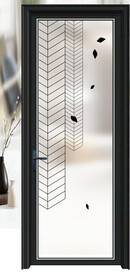 高清分层透明底平开门打印图