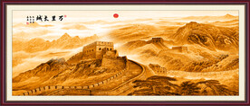 金色长城国画