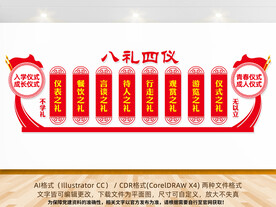 八礼四仪文化墙