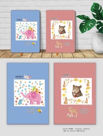 卡通动物本本设计