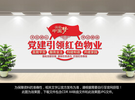 党建引领红色物业文化墙