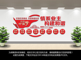 红色物业文化墙