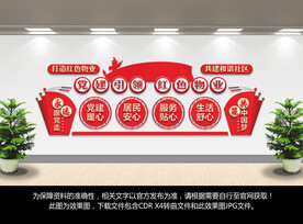 红色物业文化墙