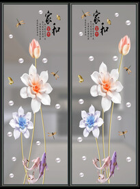 高清分层透明底推拉门写真图一套