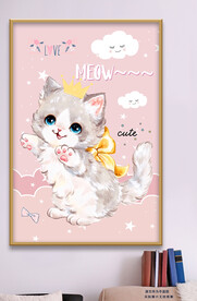 可爱猫咪萌宠装饰画