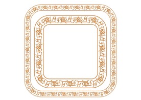 龙纹边框方形矢量