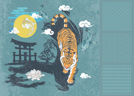 东北虎 中国风装饰画