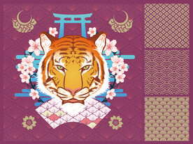 虎头 中国风装饰画