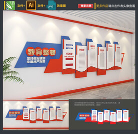 教育整顿文化墙