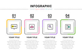 商务PPT四个分项信息图表