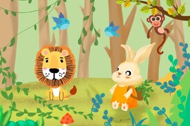 卡通森林动物壁画