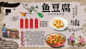 鱼豆腐背景墙