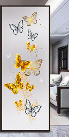 高清分层透明底玄关打印图