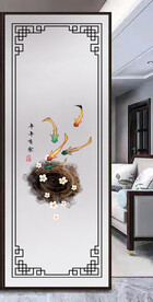 高清分层透明底平开门打印图