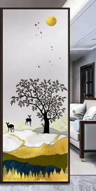 高清分层透明底平开门打印图