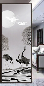 高清分层透明底平开门打印图