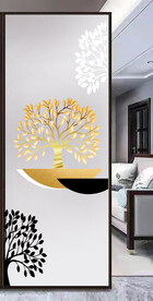 高清分层透明底平开门打印图