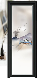 高清分层透明底平开门打印图