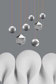 装饰画 线条 圆球 抽象画