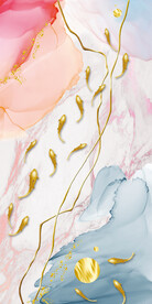 装饰画 抽象画 鱼