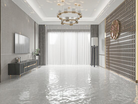 新中式客厅场景3D空景