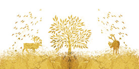 装饰画 晶瓷画 麋鹿