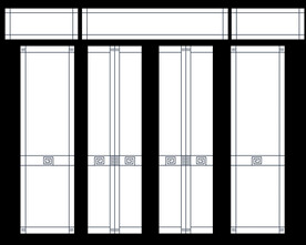 高清分层透明底推拉门写真图一套