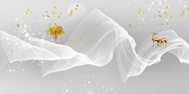 装饰画 晶瓷画 线条