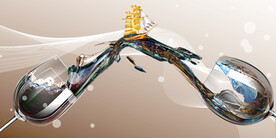 装饰画 晶瓷画 酒杯 帆船