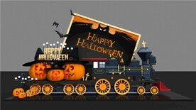 展示台舞台背景鬼节万圣节