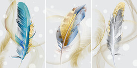 装饰画 晶瓷画 羽毛