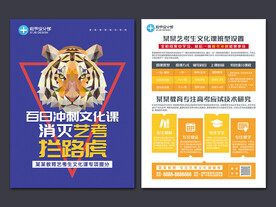 艺考生文化课招生宣传单