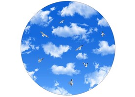 圆形蓝天白云大图