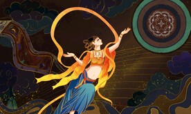 敦煌风飞天仙女