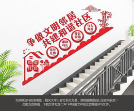 社区楼梯文化墙