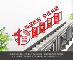 社区楼梯文化墙