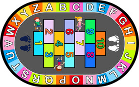 早教中心大型可爱卡通地毯