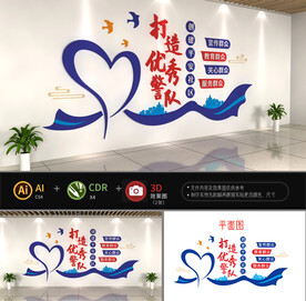 创建平安社区派出所标语文化墙