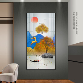抽象金山麋鹿客厅玄关装饰画挂画