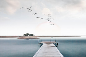 装饰画 晶瓷画 码头