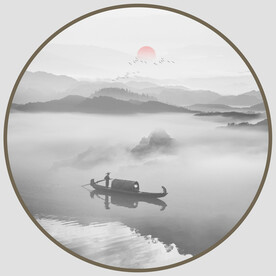 意境水墨山水画