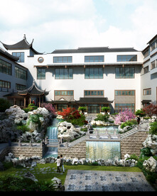 假山流水园林景观