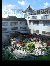 假山古建园林景观