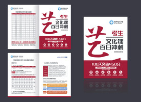 艺考生文化课招生折页设计